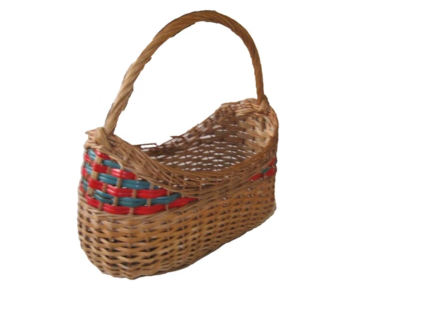 Grand panier osier d'occasion - Décoration