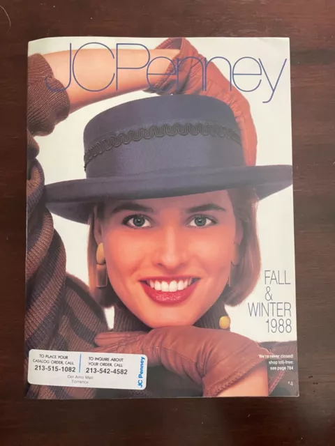 vintage 1988 JC PENNEY fall / winter CATALOG with JC PENNEY bag FASHION