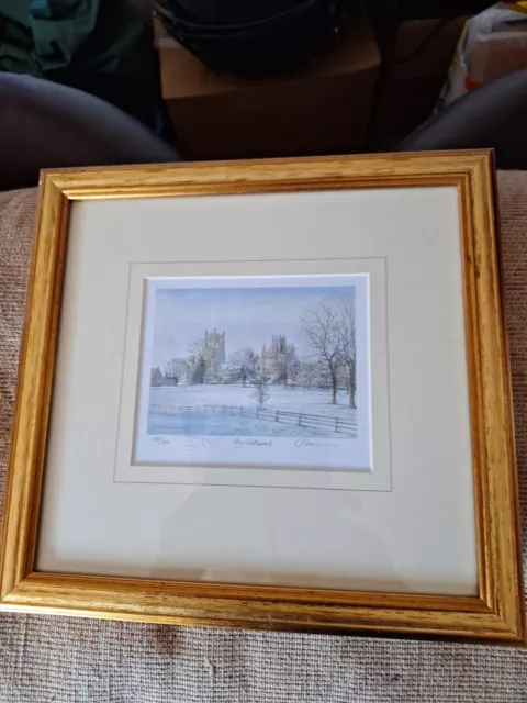 Signed Limited Edition Print - Stephen Lewis Ely Cathedral 220/500 + Artist Dets