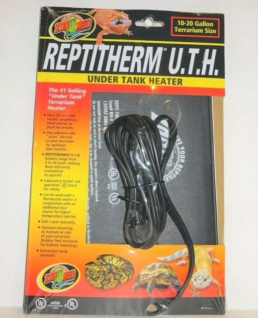 REPTITHERM UTH HEAT Pad 1020 Gallon Reptile Terrarium 6" x 8" (RH4