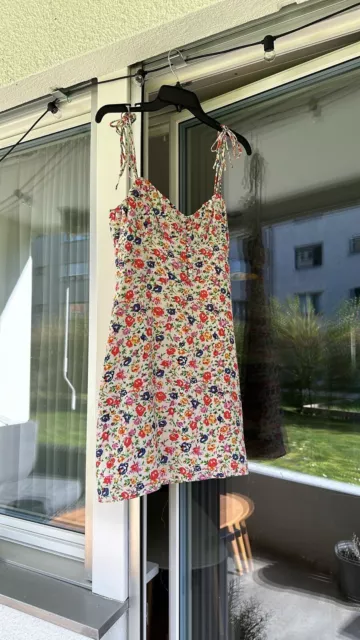 The Kooples flower 100% silk dress with shoulder straps size 2 2