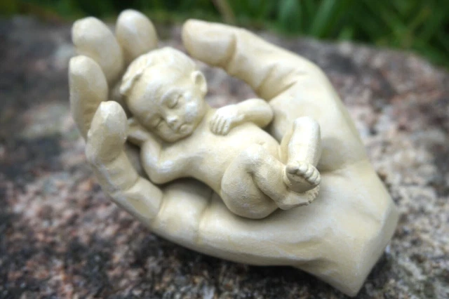 Figurine Ange Bébé Jésus – Statuette Résine Dorée – Décoration Noël – Cherubin Elfe