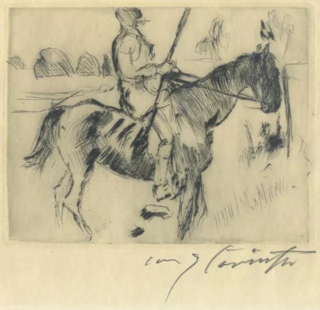 Lovis Corinth - Don Quichote - Radierung 1916, signiert