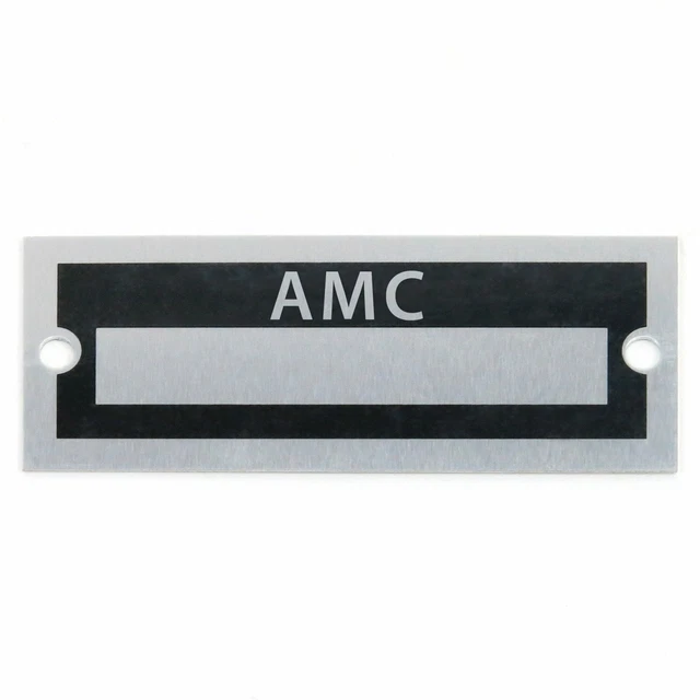 AMC Name Plate Serial Data Tag american motors Eagle Pacer Hornet Javelin Matado