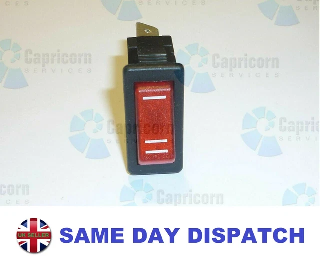 GENUINE DUALIT 00032 Red Neon 1 & 2 Slot Selector Rocker Switch 230