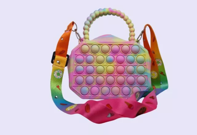 Pop Purse Silicone Sensory Push Pop Bubble Bag Crossbody Bag Antistress Toys