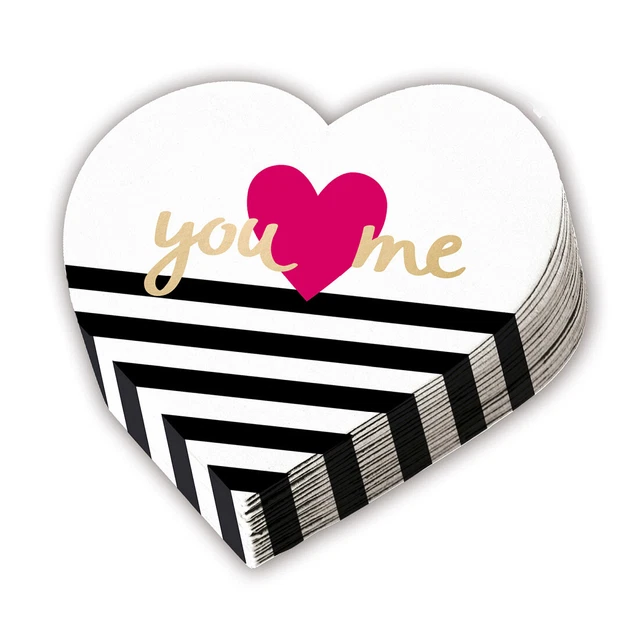 12 servilletas de papel You Love Me servilletas corazón servilletas de mesa servilletas desechables