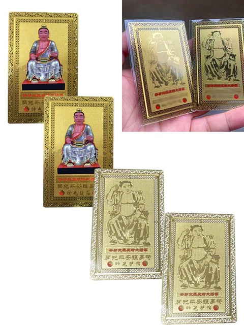 Card Talisman 2pcs Brass Bring Good Luck Purse Rabbit Year TAI SUI Amulet
