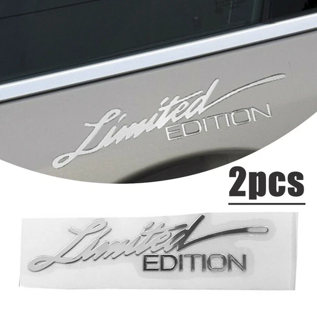 2x Chrome Limited Edition Logo Emblem Badge Metal Sticker Decal Car Accessories