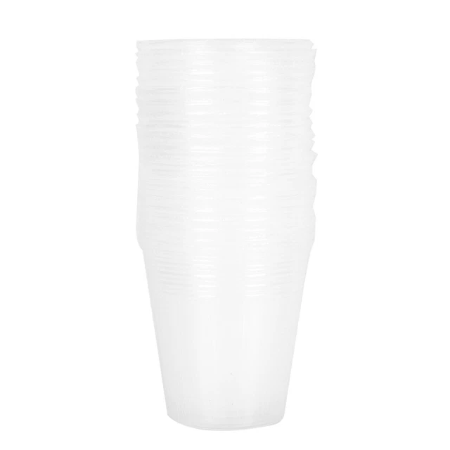 Pottes de pépinière de plantes transparentes: 50pcs Pots de départ avec trous de