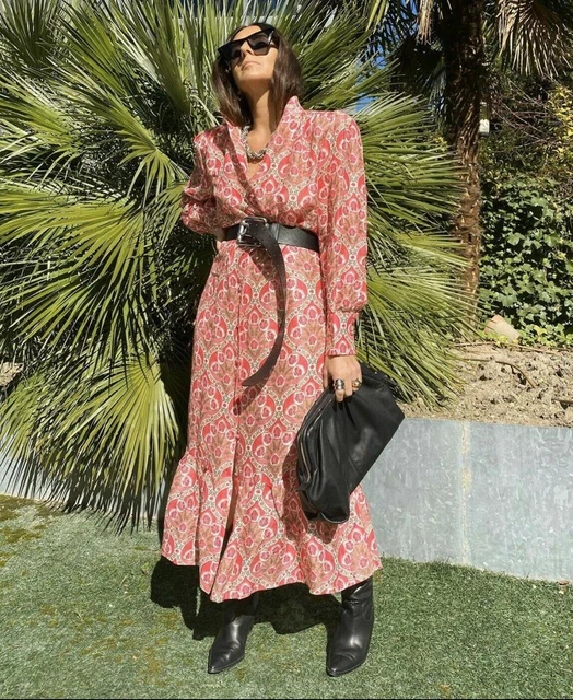 knee length dresses for ladies The Campbell Pretty in Pink Block Print Floral Dress – Liza Byrd