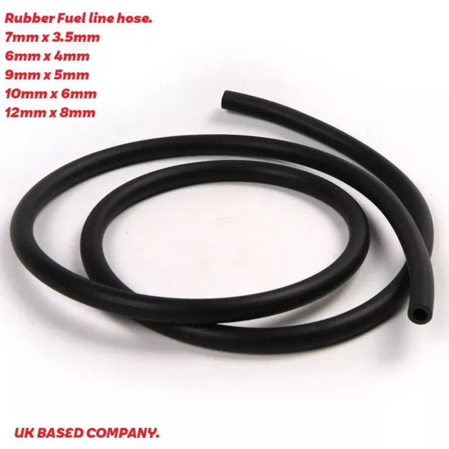 Flexible Rubber Tube - Air / Water Fuel Petrol Oil  Hose Pipe Various Sizes