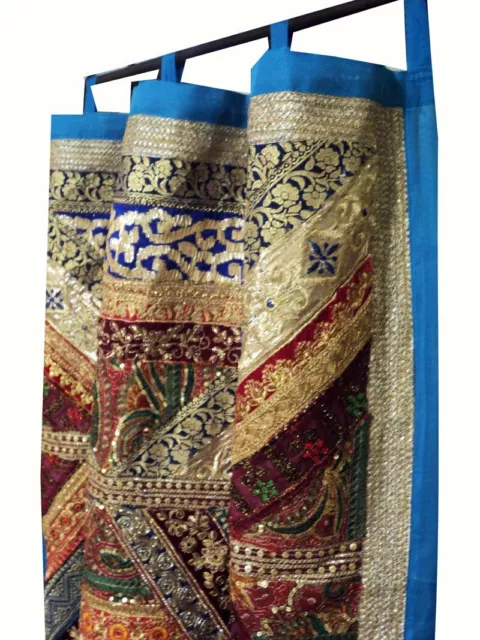 90" Large Vintage Sari Patchwork Door Curtain Drapes Valance Tapestry Panel