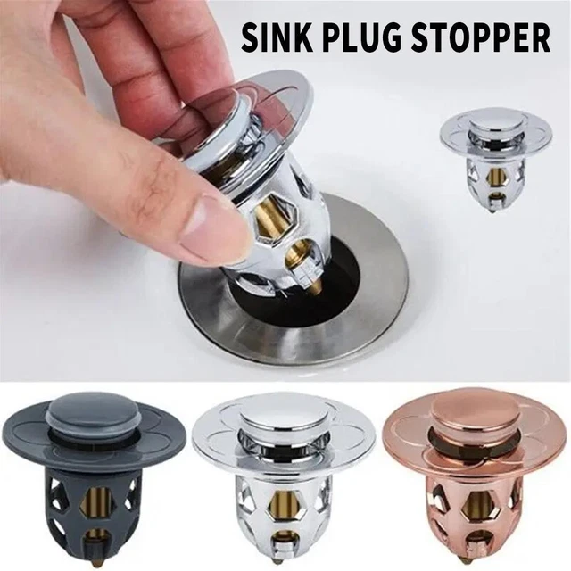 Universal Bathroom Sink Plug Stopper Wash Basin Core Drain Bounce Filter Up U3A7