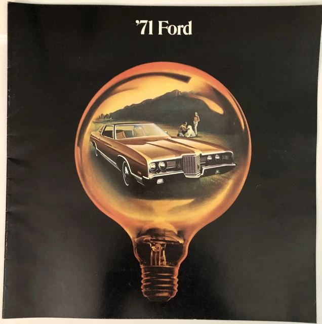 Vintage 1971 Ford Car Advertising Dealer Brochure -Brougham, Ltd, Galaxie, Wagon