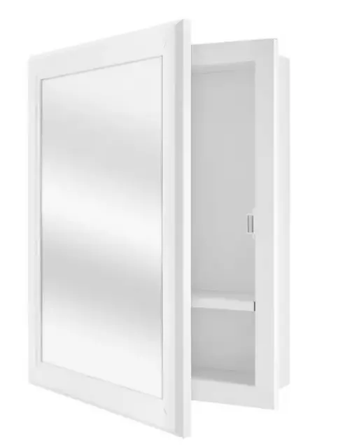 Glacier Bay 19.2 in. H Rectangular Wood Composite Medicine Cabinet with Mirror