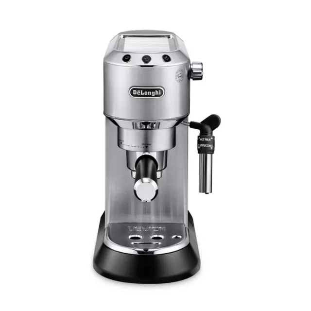 DELONGHI Dedica Style E C685.M Kurbel-Espressomaschine Silber Gemahlener Kaffee