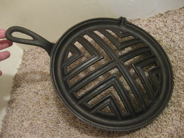 Cast Iron Round Broiler Skillet Wood Burning Cook Top Stove Oven Griswold Style