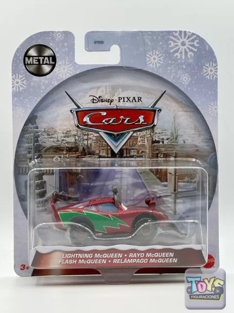 DISNEY PIXAR CARS Lightning McQueen With Snow Plow , Christmas Winter ...