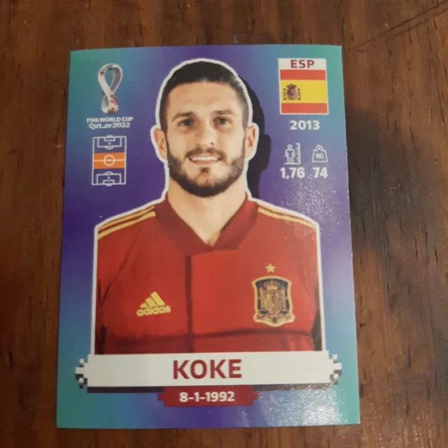 Sticker Panini Fifa World Cup Qatar 2022 Koke Spain # Esp11