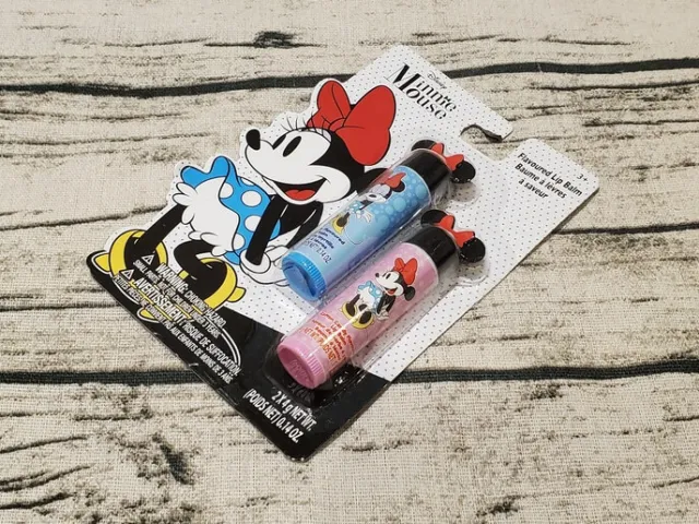 Minnie Mouse Lip Balm Flavored Soothing Moisturizing Cotton Candy Blueberry Cute 2