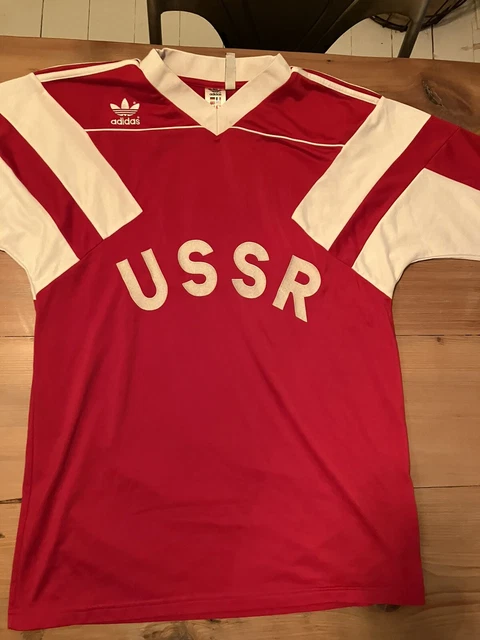 retro adidas USSR ice hockey shirt . red  medium adult 2010
