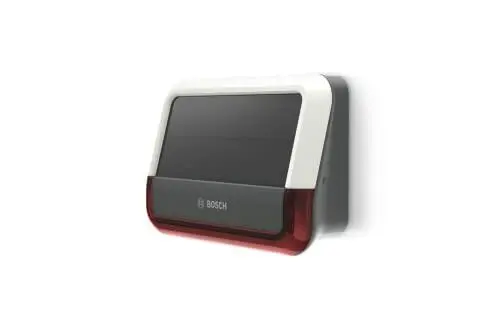 Bosch BSIR-EZ Smart Home Außensirene, kabellose Alarmanlage mit Solarpanel