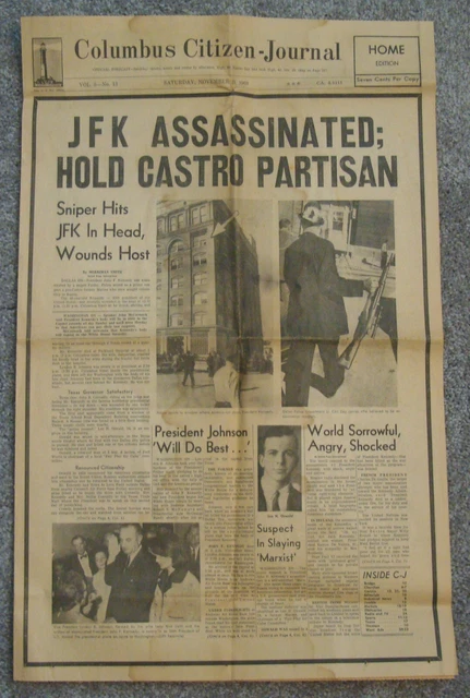 Columbus Citizen Journal - November 23, 1963 - Kennedy Assassination Newspaper
