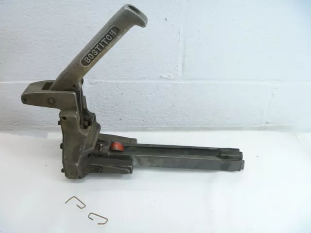 Vintage Bostitch D16? Manual Top Closer Box BOXLOK Staple As Is