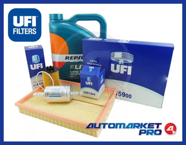 KIT FILTRI E OLIO TAGLIANDO UFI OPEL CORSA C 1.0 1.2 1.4i BENZINA 1000 1200 1400