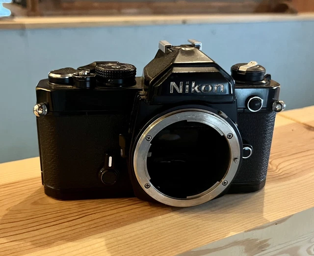 NIKON FM BLACK Body Only 35mm Camera Film Tested With Working Light
