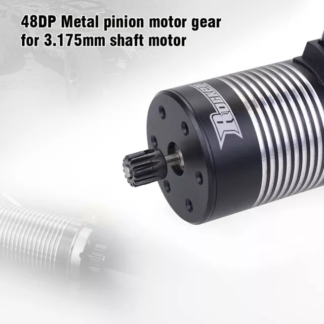 48DP Steel Motor Pinion Gear 3.175 Shaft W/ M4*4 Grub Screw RC 1/10 HSP Traxxas