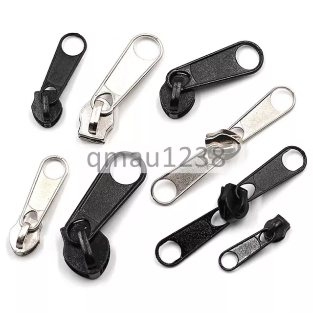 2Pcs/Set Zip Slider PULLER #3 #5 #8 #10 Replacement For NYLON Coil Zipper Repair