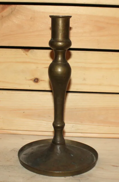 Antique 19c hand made bronze candlestick