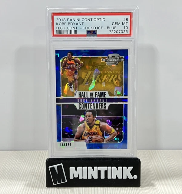 2018 Panini Contenders Optic Kobe Bryant H.O.F Cracked Ice Blue PSA 10