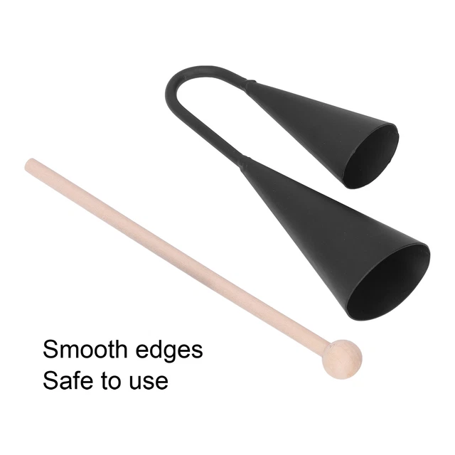 Deux Cloches Agogo Instrument De Percussion Traditionnel Latin Agogo Avec Bâton. 12