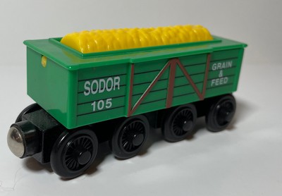 Thomas & Friends Wooden Railway Train Tank Engine SODOR GRAIN & FEED CAR- EUC