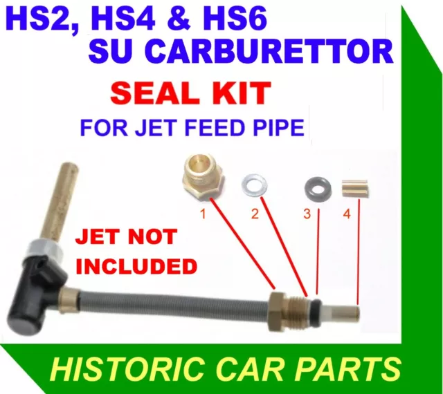 MORRIS MINOR, 1000, 948 & 1098 1960-72 - HS SU Carburettor JET FEED PIPE SEALS