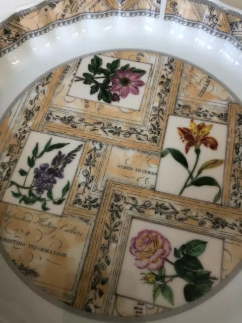 RARE Vintage Royal Worcester - Country Garden - 22cm ~ 8.5" Flan Dish Never Used 2