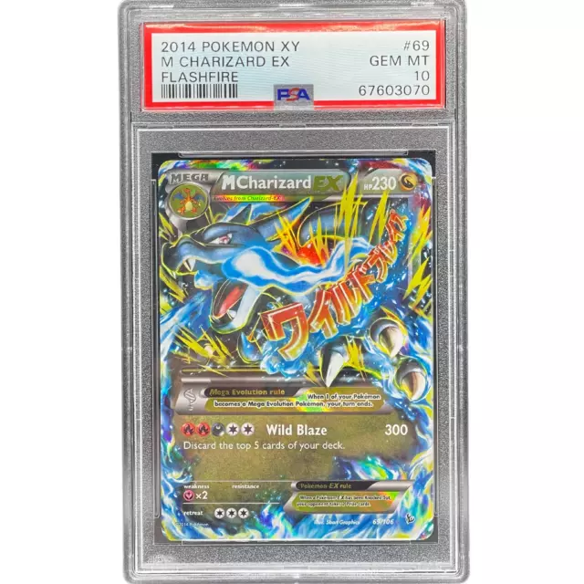 2014 Pokemon XY Flashfire - M Charizard EX 69/106 - PSA 10