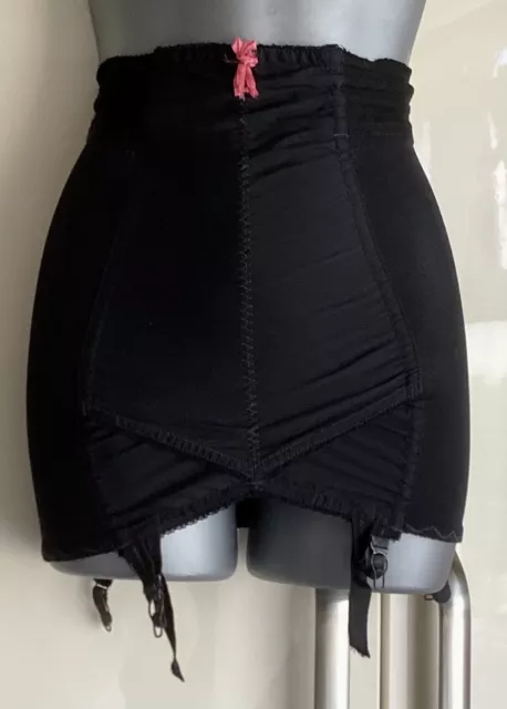 Vintage 1950s Berlei Black Corset Roll On Girdle Suspenders Shapewear Size Small 25 22 Picclick