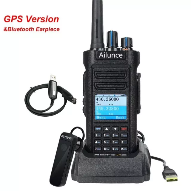 Ailunce HD2 Dual Band DMR Digital Walkie Talkies IP67 Wasserdicht Ham 2Way Radio