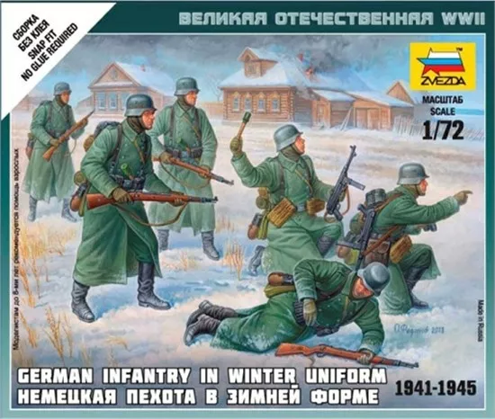 Zvezda 6198 - 1/72 Wargame Addon Deutsche Infanterie (Winteruniform) - Neu