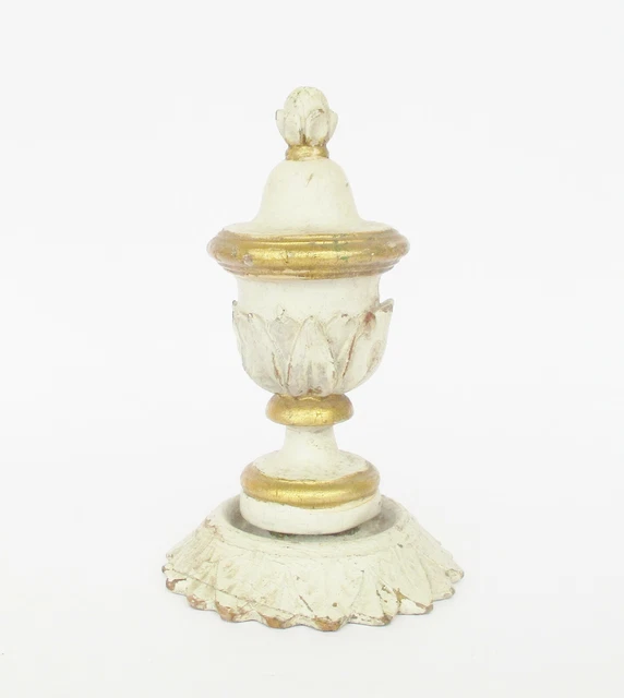 Antique carved wood newel post finial. Architectural element. Decorative