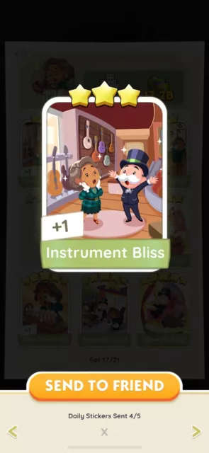 Instrument Bliss Monopoly Go Set 17  Fast Send⭐️⭐️⭐️