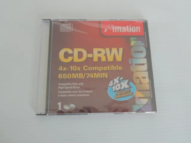 Imation CD-RW 650MB - 74 MINS Audio Music CD-RW Discs - NEW