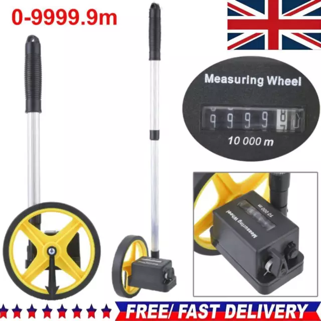 0-10KM Measure Distance Wheel Measuring Tape Meter Trundle Walking Surveyor Land