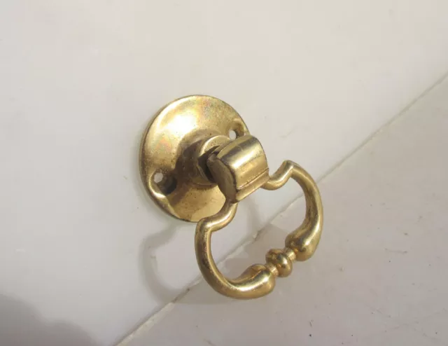 Retro Brass Cabinet Knob Drawer Handle Pull Plate Old Cupboard  -£3each