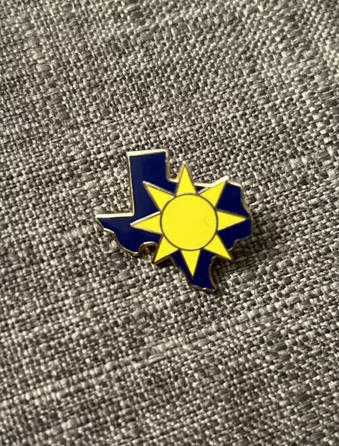 Blue Texas State Pin with Yellow Sun, Collectible, Souvenir