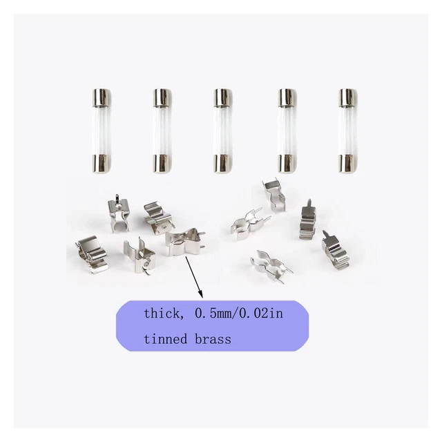 HUAREW T7AL250V 20 Pezzi Fusibile Di Vetro Ad Azione Lenta Da 5x20mm 7A 250V Fusibile Ritardato Da 0,2 X 0,78 Pollici - Foto 7